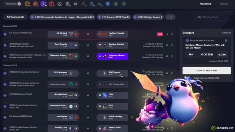 Betting on League of Legends